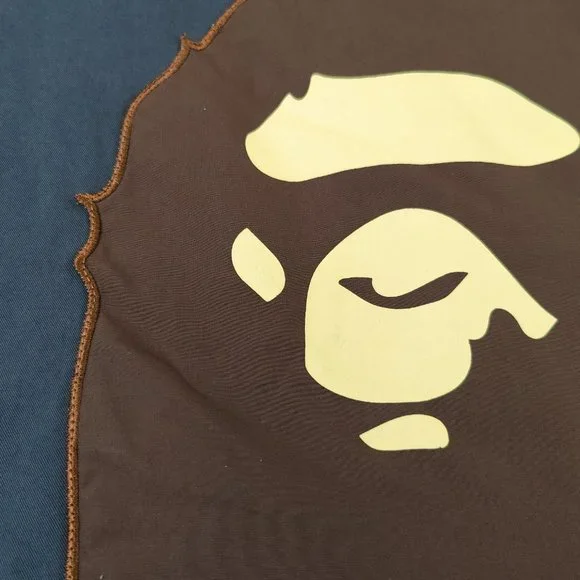 Bape embroidered ape head monogram print shirt
